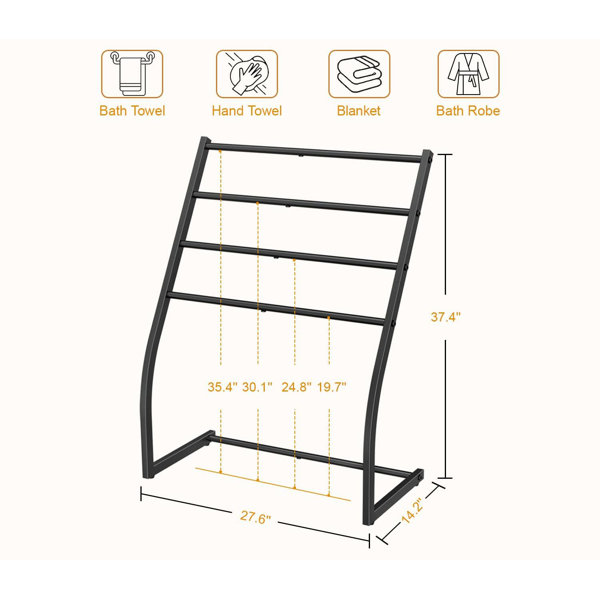 QUANMIANWANGLUO Towel Racks For Bathroom, Free Standing Towel Rack ...