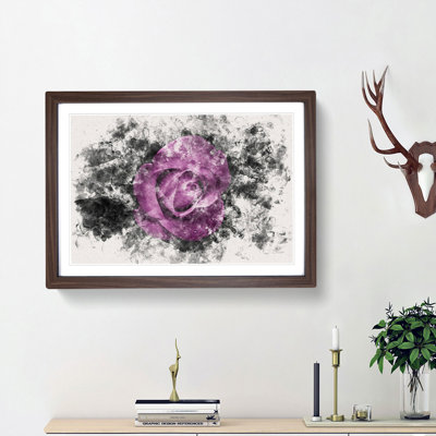 Purple Rose in the Shadows - Framed Print