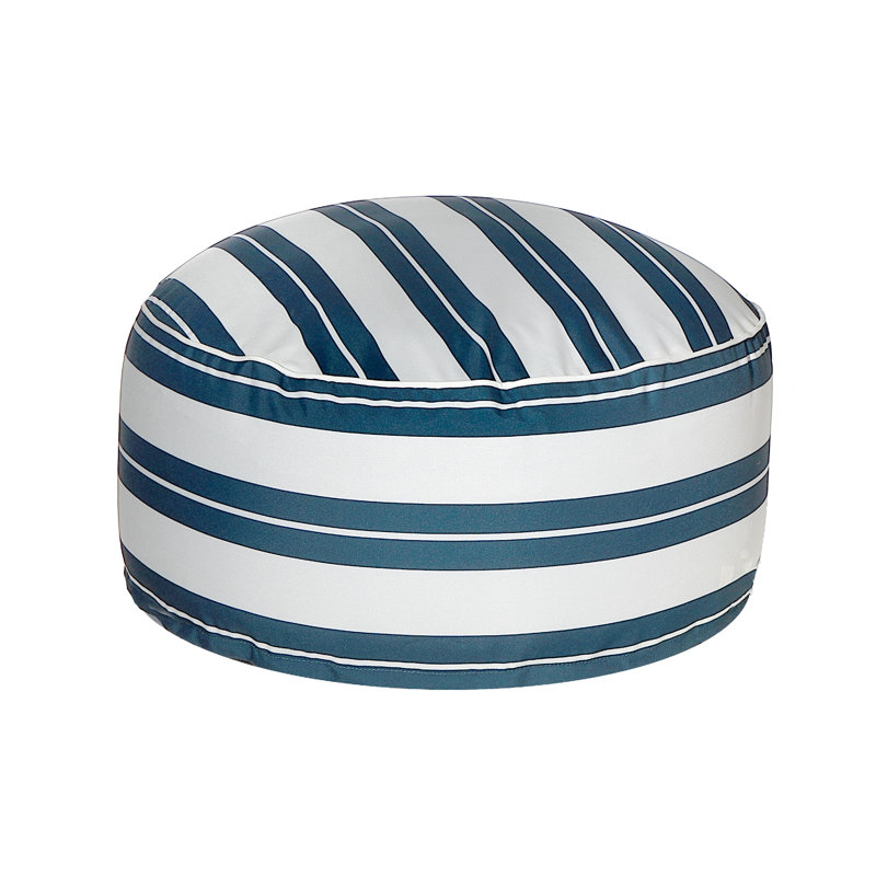 Pouf gonflable à rayures Boston 22 pi 22 po Boston, Bleu marine