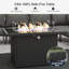 Ebern Designs 9 Pieces Aluminum Patio Furniture Set, Modern Modular Sectional Sofa with Fire Pit Table and Upgrade Thickness Cushion-1164858510