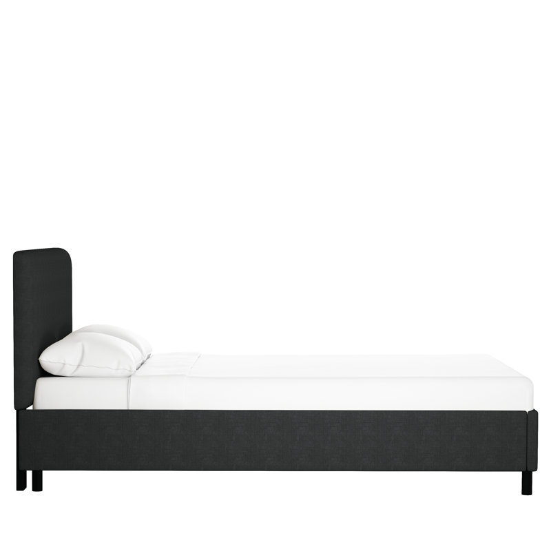 Eisley Upholstered Standard Bed, Queen, Classic Linen Black