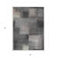 Tapis extérieur lavable abstrait gris anthracite et argent 3 pi x 5 pi