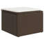 Ensemble de canapé de jardin Vidaxl brun, blanc crème