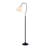68" Traditional Black Metal Floor Lamp