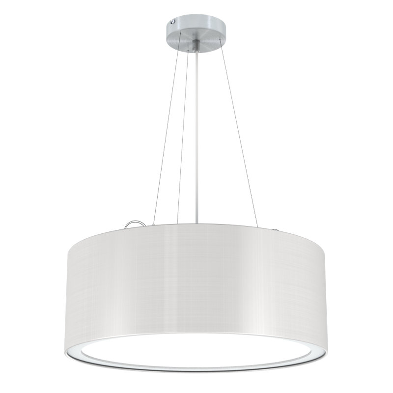 Kenefic 1 - Light LED Drum Pendant, 165cm H x 40cm W x 40cm D, White