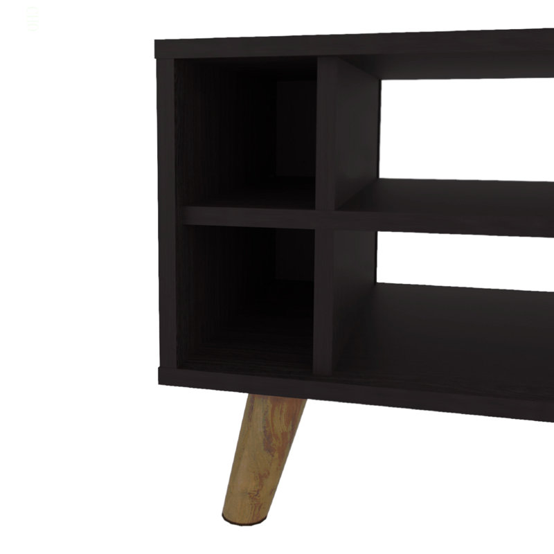 Table basse avec rangement ouvert Wengue