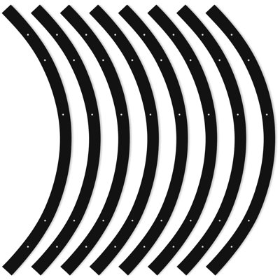 Rail d'éclairage sur rail incurvé de type H 2 pi Luxrite, rail d'éclairage à fixation en surface, compatible avec les systèmes de rail en H à 3 fils 120 V à circuit unique - paquet de 8