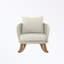 Chaise berçante de patio avec coussins en polyester doux et structure en bois durable-60931499