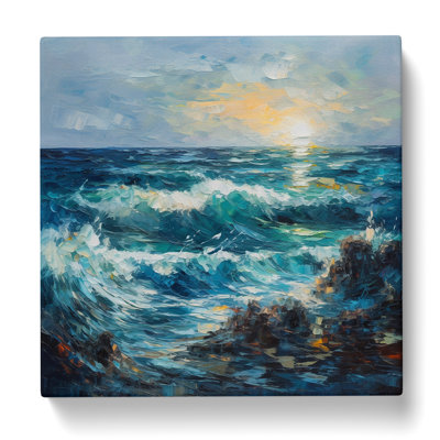 Ocean Palette Knife No.11 - No Frame Print