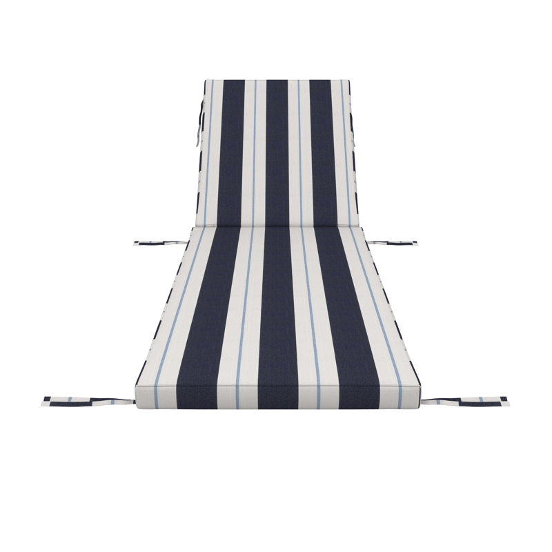 Outdoor Chaise Cushion With Sunbrella Fabric, 23" W x 75" D, Sunbrella® Relate Harbor