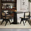 Black Round Solid Wood Dining table-1234625224