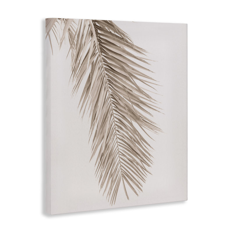 Toile de palmier brun tombant neutre, design par Sissi et Seb, H 48 po x l 36 po