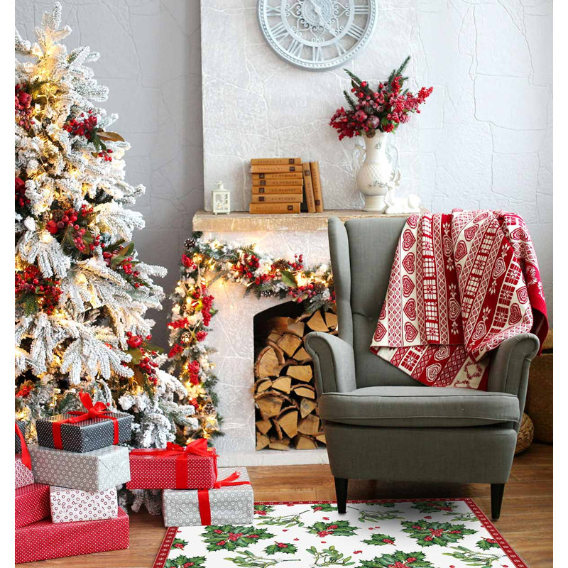 Clovis Non-Slip Floral Doormat, 68 x 68 cm