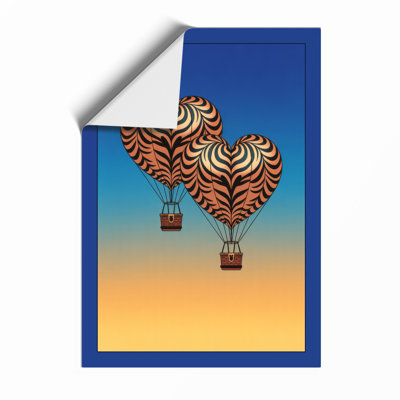 Sunrise Balloons Retro - Framed Print