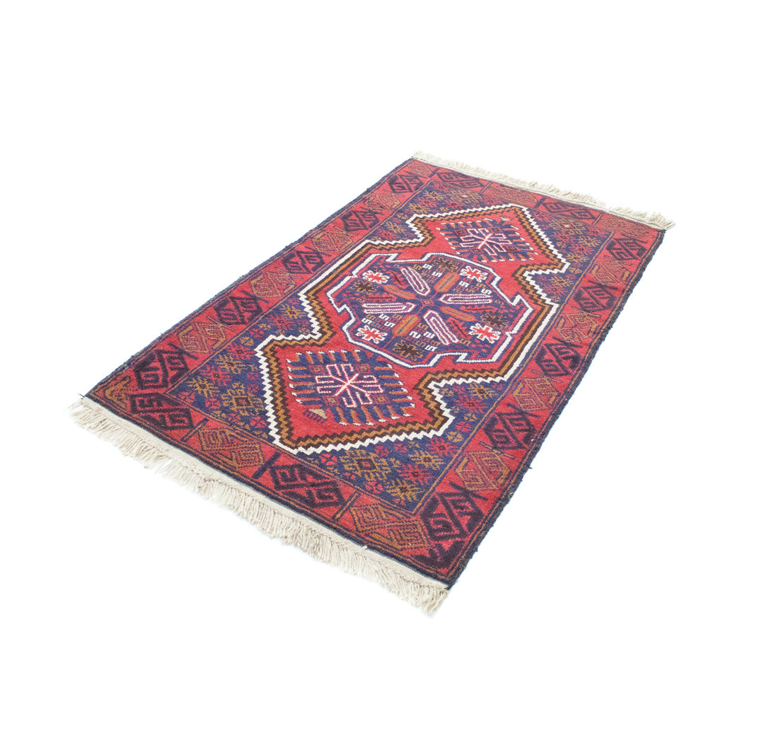 Hand Knotted Wool Red Indoor/Outdoor Rug
