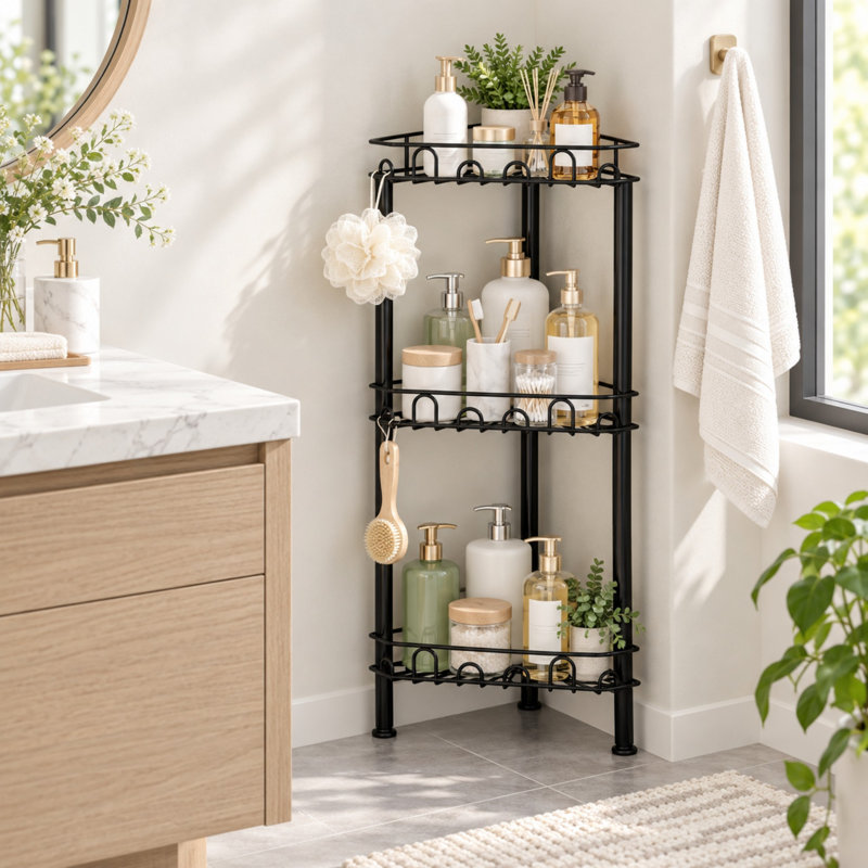 Freestanding Stainless Steel Shower Shelf