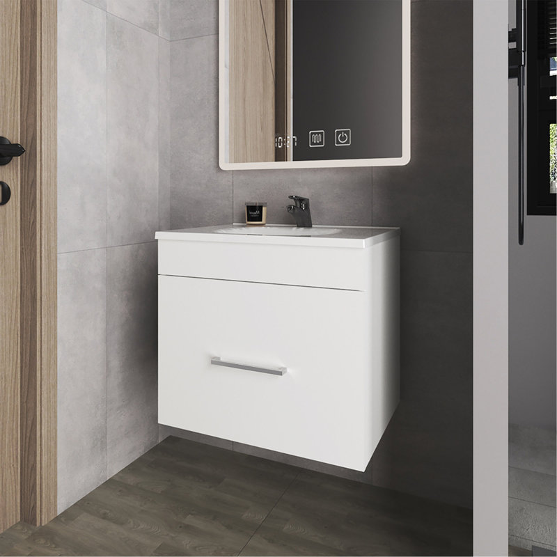 Meuble-lavabo de salle de bain Arequipa Hatta Kronos, blanc, pour salle de bain