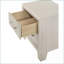 Table de chevet contemporaine à deux tiroirs en bois - blanc / beige