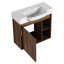 Meuble-lavabo de salle de bain 24 po avec lavabo en céramique. Style moderne, caractéristique. Base en contreplaqué, résistance. Armoire et lavabo