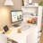 Jabari Wooden Computer Desk with Built-in Socket & 3 Drawers