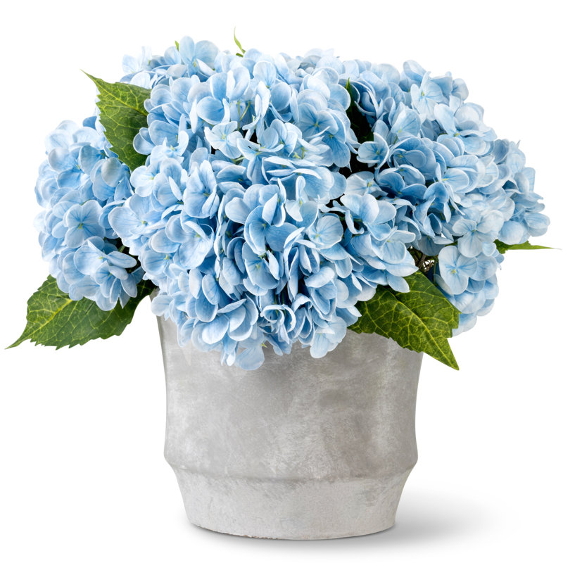 Ryann Realtouch Hydrangea Arrangement, Blue