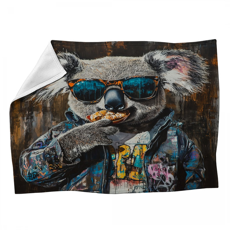 Jeté en molleton Koala - Jetés d'animaux pour canapés ou lits, L 50 po x L 60 po