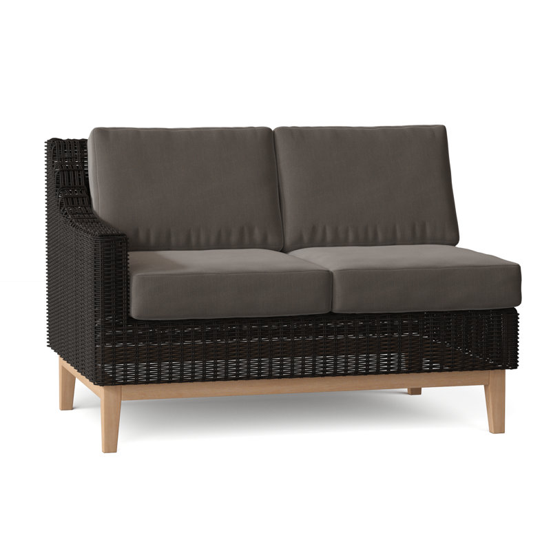 Frances Outdoor 2 - Seat Loveseat, Ash, Frances Black