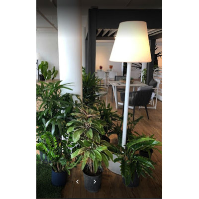 72.8'' White Traditional Floor Lamp with Outlet
