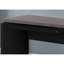 Bureau d'ordinateur moderne de 48 po d'aspect stratifié noir et gris, idéal pour le travail à domicile