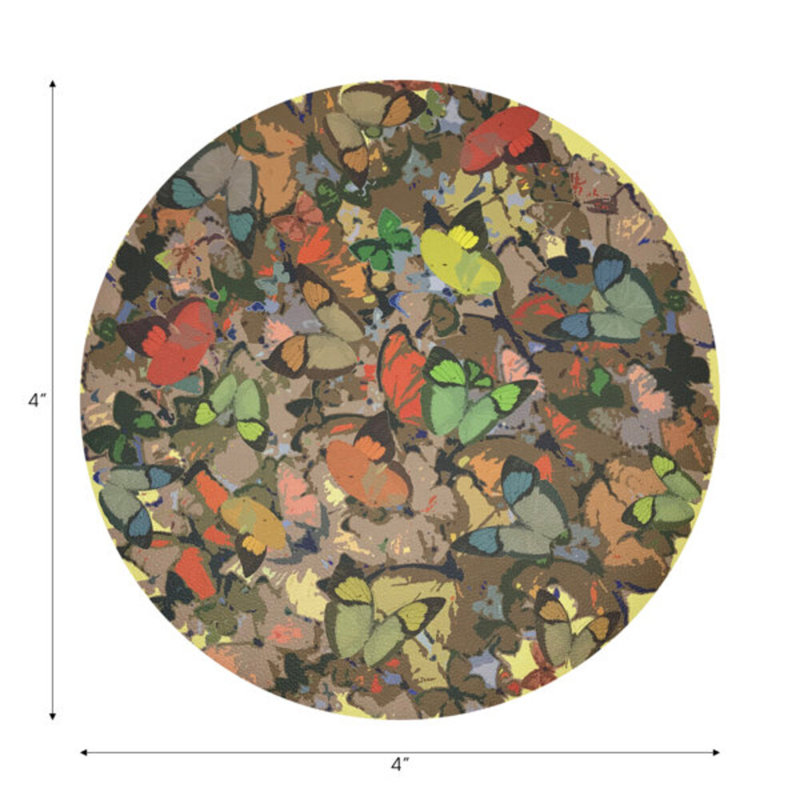 Sous-verres Mariposa, Jaune
