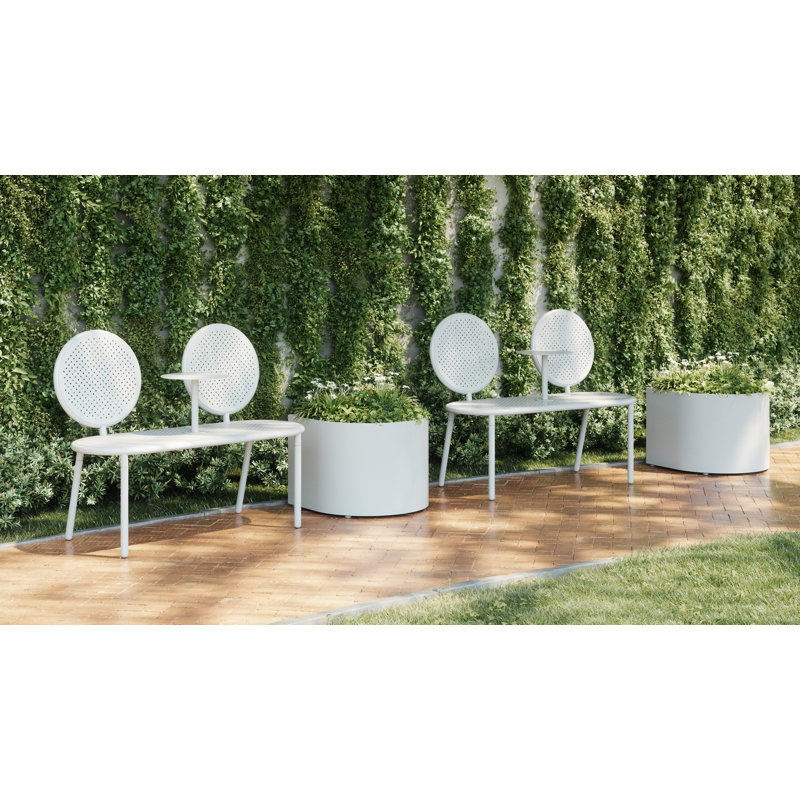 Banc de causeuse Juna, Blanc
