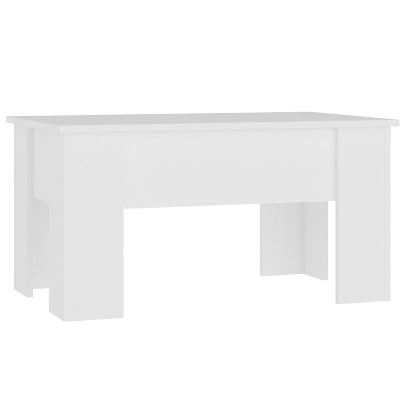 Malpaso Manufactured Wood Frame Single Coffee Table with Storage, White, 20.5" H x 39.8" W x 19.3" D
