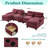 126‘’W U Shaped Cloud Couch Sectional Sofa,chenille Cloud Black Sectional Couches With Double Chaise Lounge For Living Room-1019852312