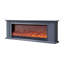 Foyer en bois massif gris Drak