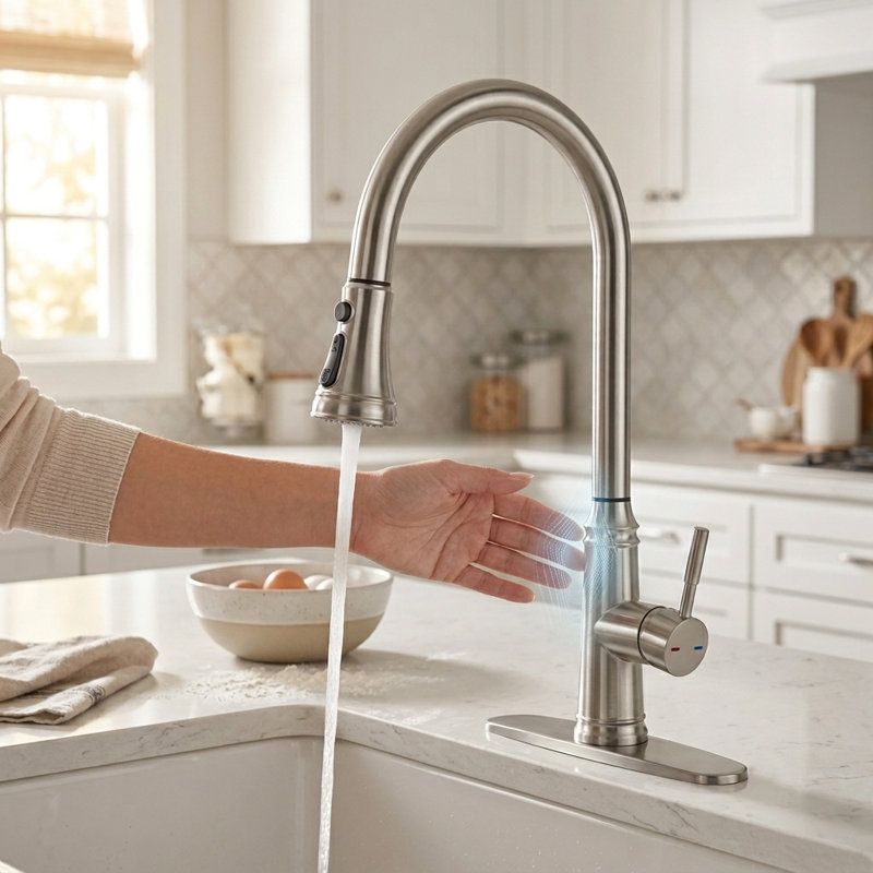 Single Handle Pull Down Touch Kitchen Faucet