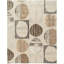 Tapis neutre moderne 8 x 10 | Tapis en laine noué à la main Népal | Motif abstrait de cercle géométrique | Tapis de salon beige Luxury