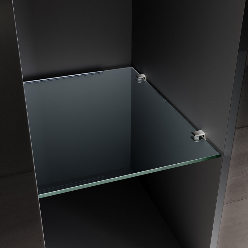 95*35*83cm High Brightness Display Cabinet with LED Colorful Lighting,Adjustable Shelves, Black