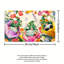 Spring Gnome Floral Print Set of 3 Bathroom Rug Collection Multi