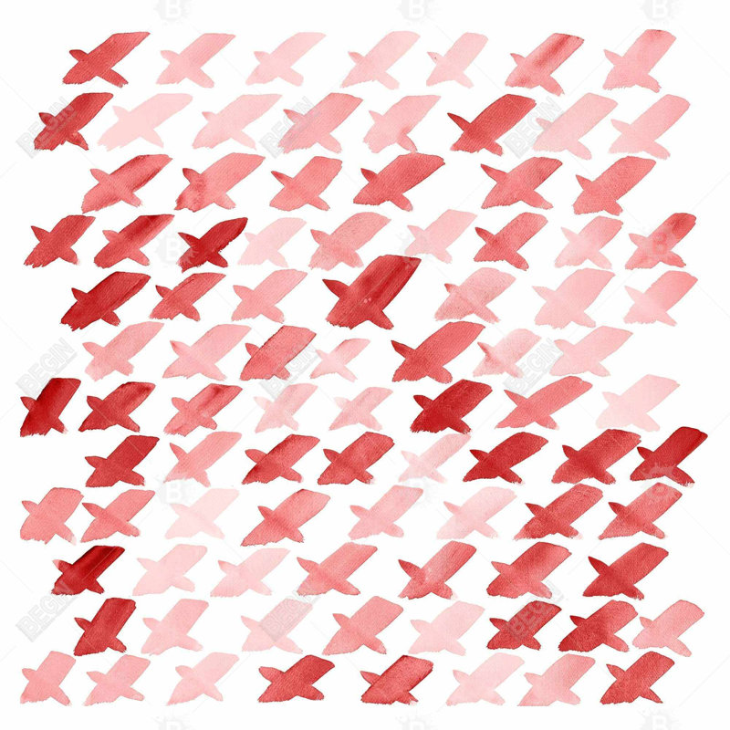 «X Red Motif» sur toile