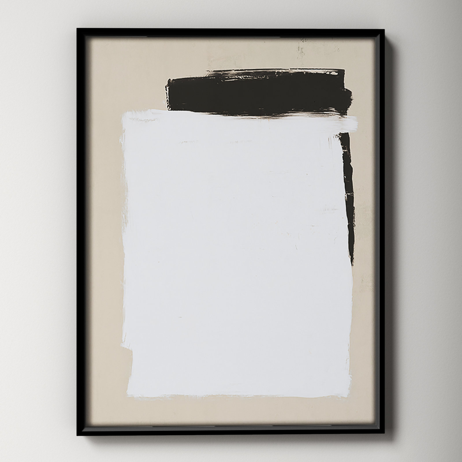 Two Mirrors, Framed Canvas, 61.5" H x 41.5" W, Black