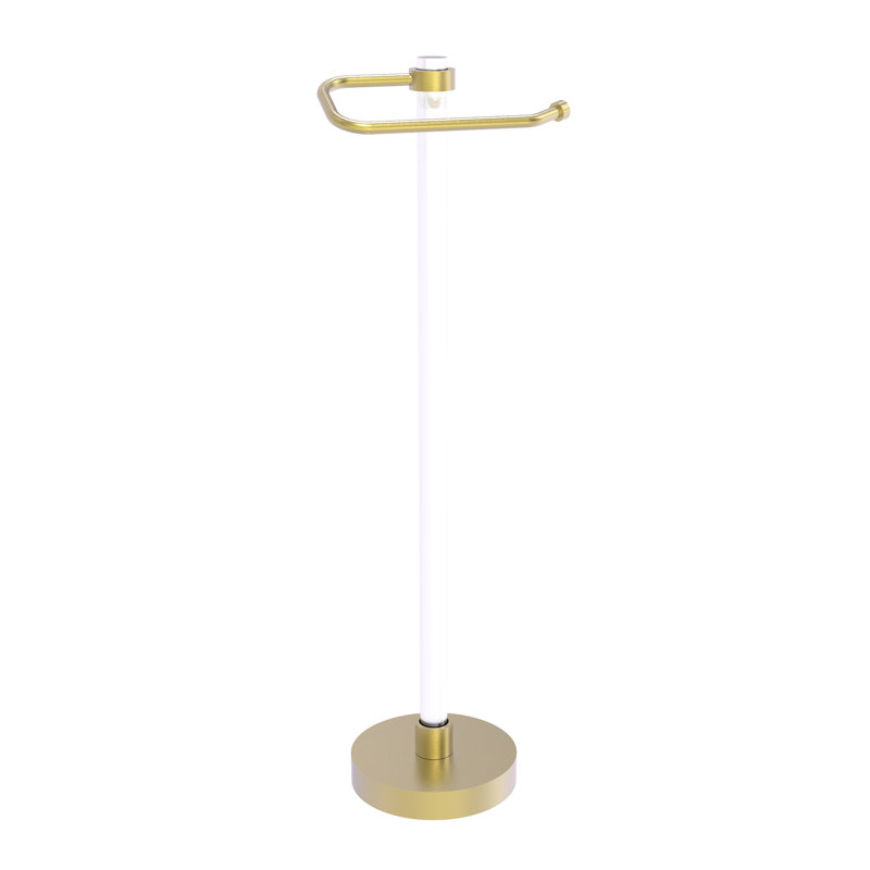 Porte-papier hygiénique sur pied Clearview, Laiton satiné