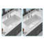 Évier de cuisine 32 po x 19 po x 10 po encastré à simple cuve en porcelaine réfractaire à double cuve encastrée en porcelaine blanche