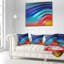 Jolies vagues arc-en-ciel fractales - coussin à imprimé floral-30718896-30718899