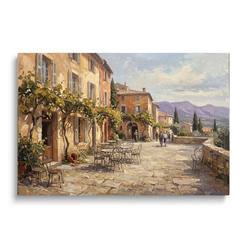 Tableau de paysage multicolore sur toile, art mural pictural pour salon, salle à manger et chambre, H 12 po x l 18 po