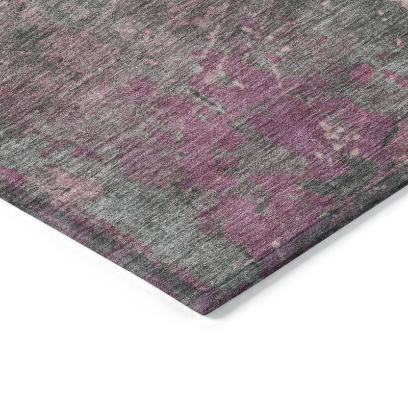 Tapis rosé intérieur / extérieur lavable à la machine Cinead ACN1702, Rectangle 10 pi x 14 pi