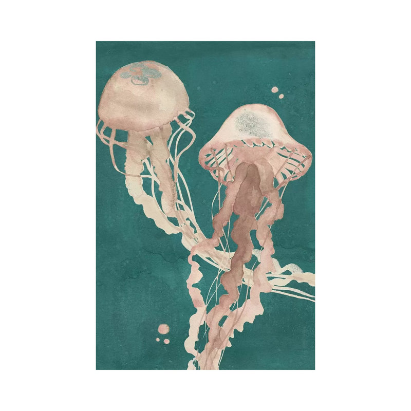Jellyfish Dance I by Grace Popp - Wrapped Canvas Painting, 101.6 cm H x 66.04 cm W x 1.91 cm D