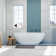 55.12" L X 29.1" W X 22.05" H Matte White Freestanding Solid Surface  Bathtub SWBT45-5529