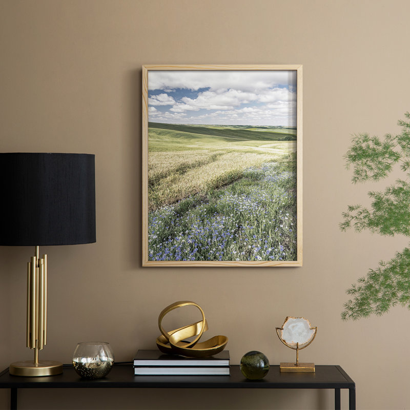 «Wildflower Farm», reproduction encadrée en bois massif