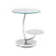 Glass Top Pedestal End Table
