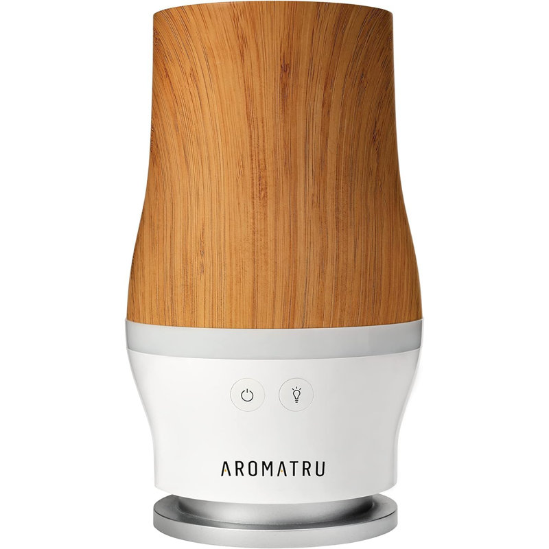 Smart Aromatherapy Waterless Oil Diffuser with WiFi Capability and App – Combine and Diffuse up to 4 Bottles of Essential Oils Simultaneously – No Water, No Mess (Rich Walnut)